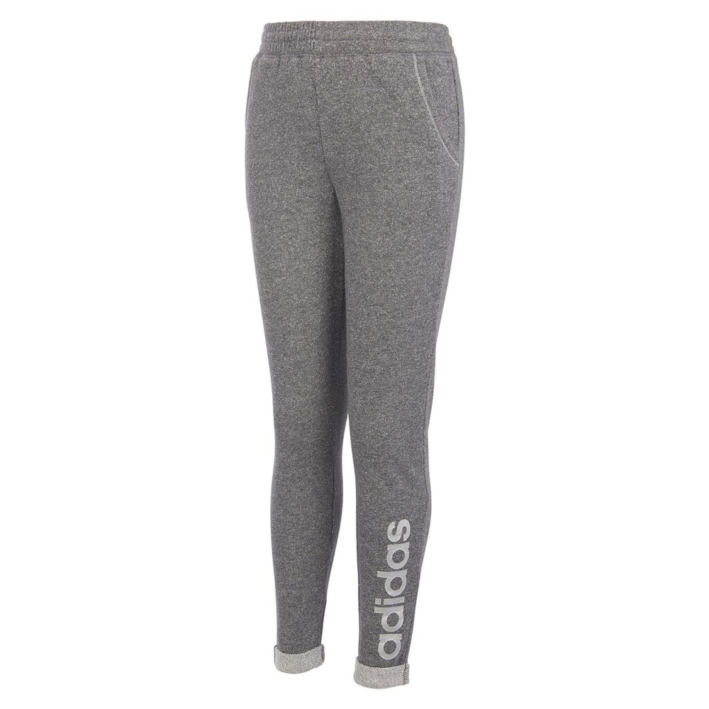 Sparkly gray Adidas sweatpants